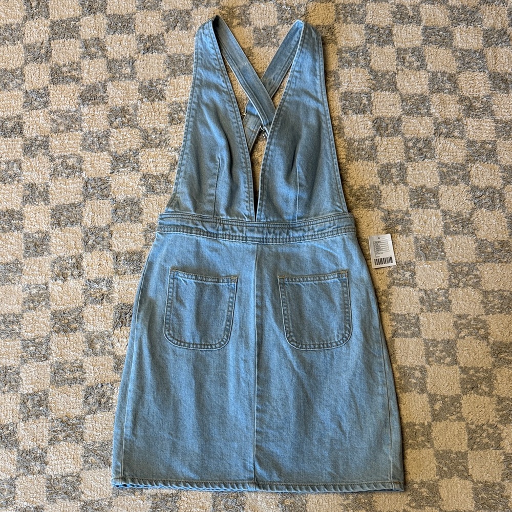 BDG Light Blue Denim Halter Dress